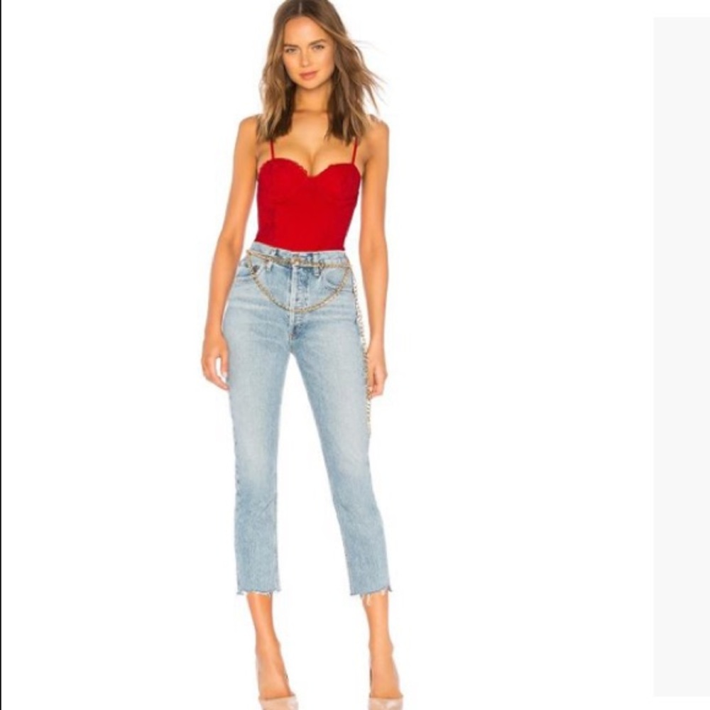 Agolde Riley high rise straight crop jeans